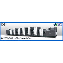 Wjps-660 Shaftless compensée (alcool de mouillage) Intermittent rotatives d’impression d’étiquettes Machine